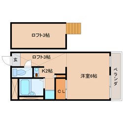 五位堂駅 徒歩8分 2階の物件間取画像